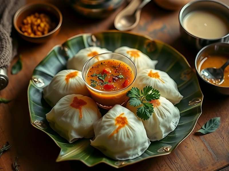 Traditional Bihari Litti Chokha served on leaf plate