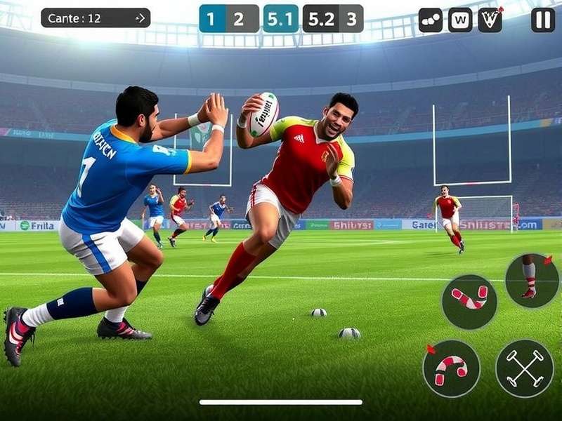 Rugby Ace India Supreme multiplayer interface showing competitive gameplay