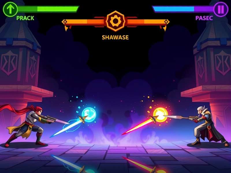Color Warrior Legend gameplay screenshot showing colorful combat