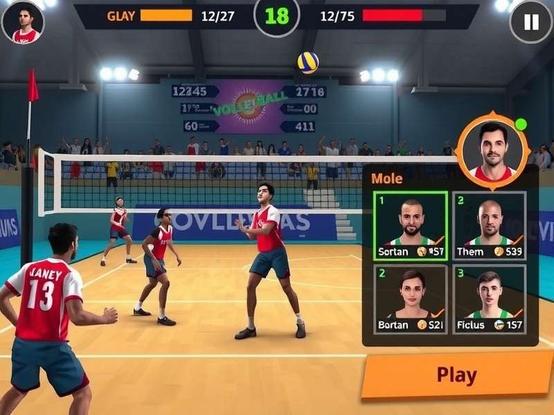 Indian Volleyball Pro character customization screen showing diverse options