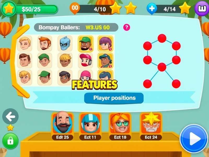 Bombay Ballers gameplay screenshot showing character selection
