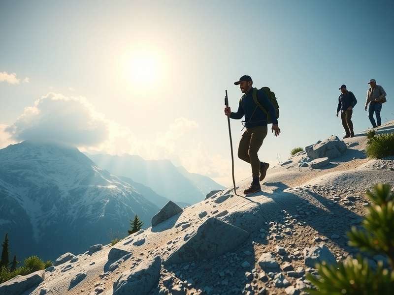 Cumin Peak Pursuit gameplay screenshot showing character navigating mountain terrain