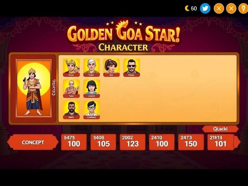Golden Goa Star Game Interface - Colorful Indian-themed gaming screen