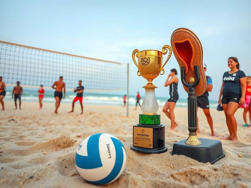 Historical beach volleyball match in India