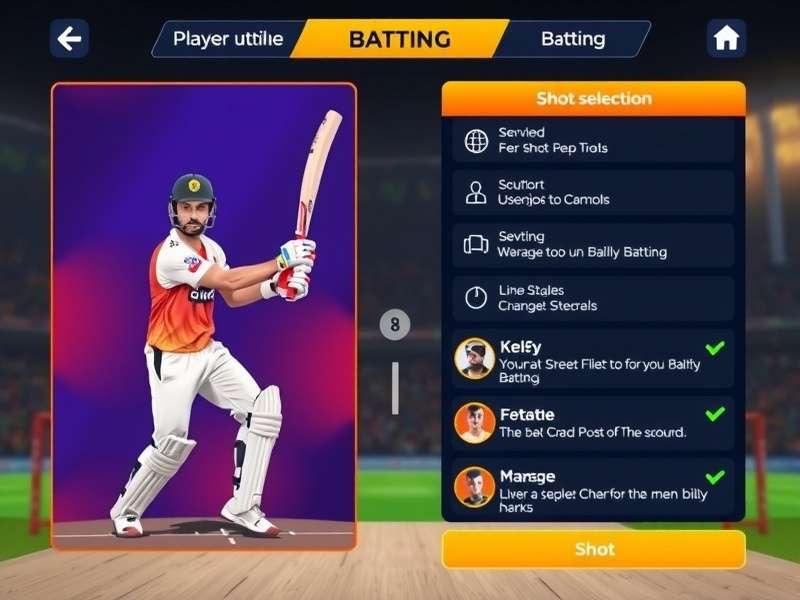 Virat Batting Elite gameplay screenshot showing batting interface