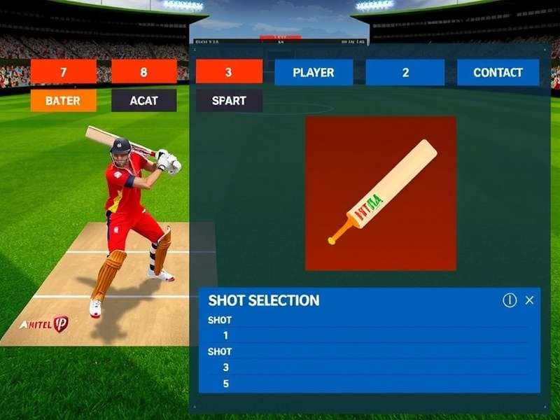 Player customization screen in Virat Batting Elite