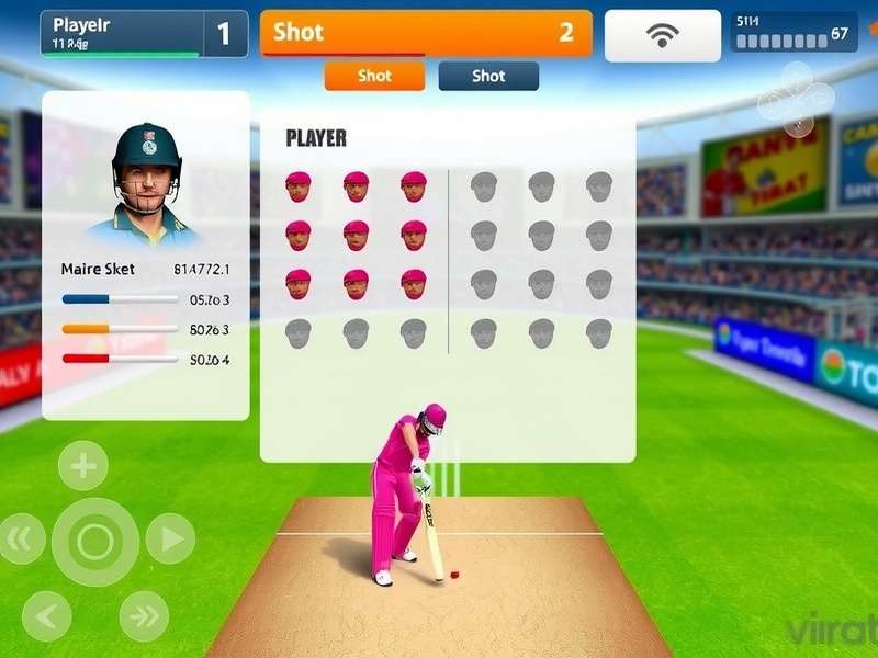 Shot selection interface in Virat Batting Elite