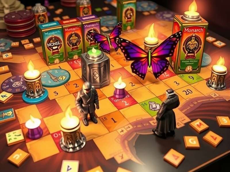 Monarch Majesty March game board and components