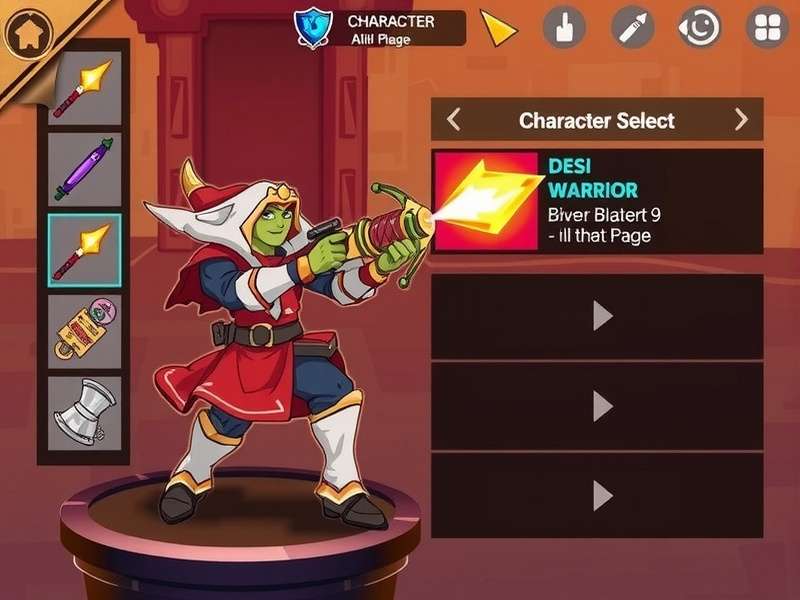 Desi Warrior Blaster gameplay screenshot showing character in action