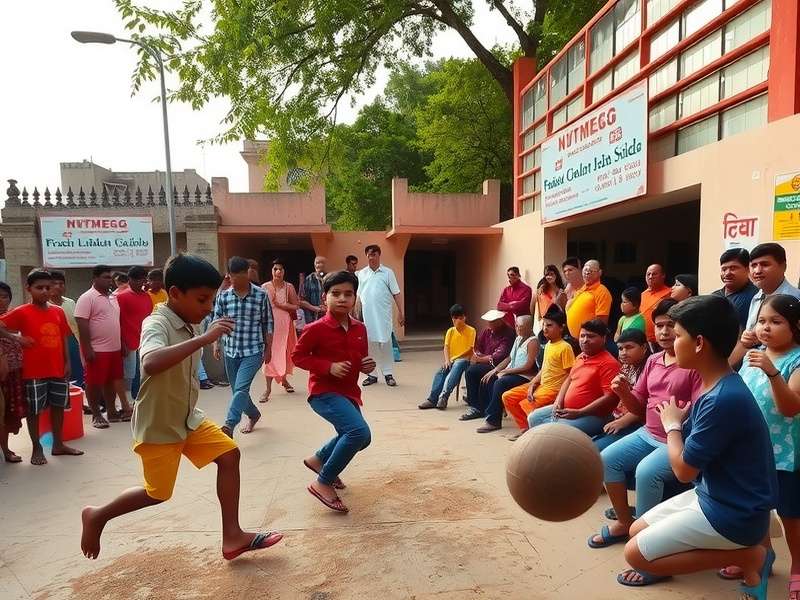 Diagram showing Nutmeg Knockout gameplay rules