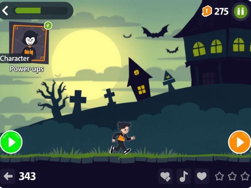 Advanced Gattu Ghost Town Run gameplay showing complex obstacle patterns