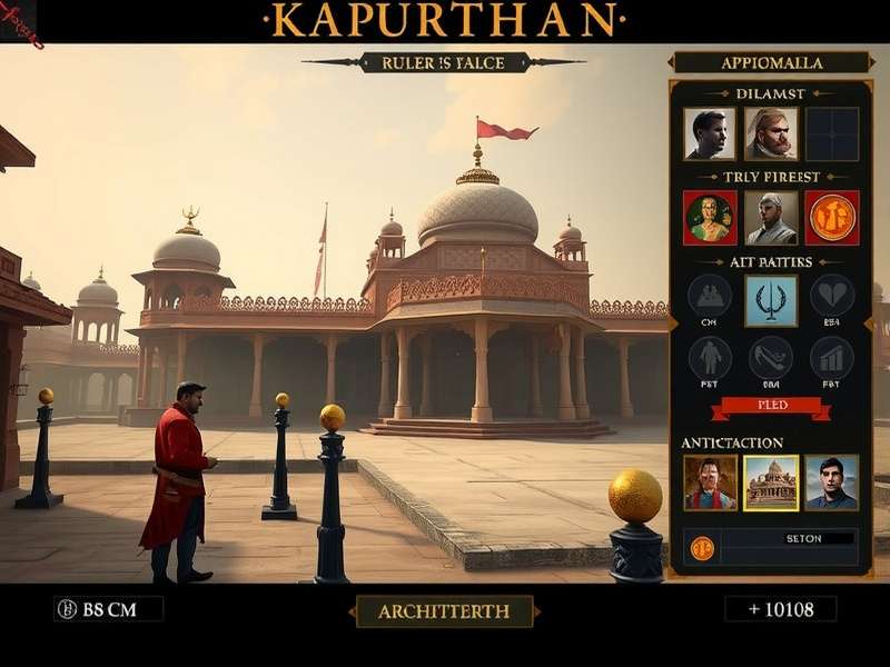 Historical depiction of Kapurthala palace architecture