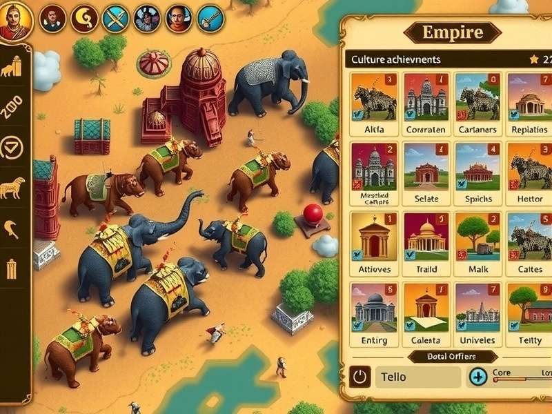 Gupta Dynasty Glory cultural achievements screen showing temples and universities