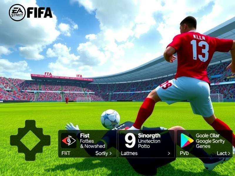 FIFA Champion Strike IN gameplay screenshot showing realistic football action