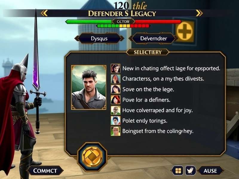 Defender S Legacy gameplay screenshot showing character combat