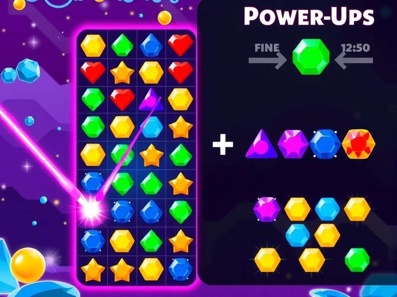 Diamond Dash Deluxe gameplay screenshot showing colorful diamond matching