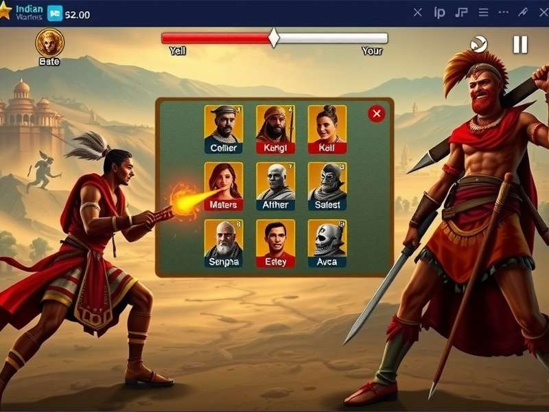 Epic Indian Warriors gameplay screenshot showing character combat
