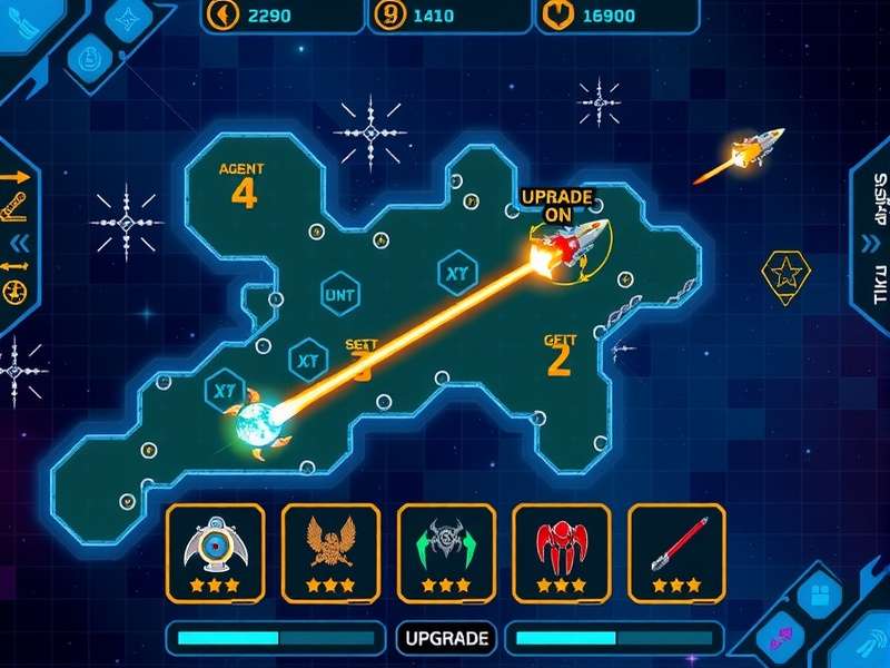 Tikka Defenders Space Siege gameplay screenshot showing space defense mechanics