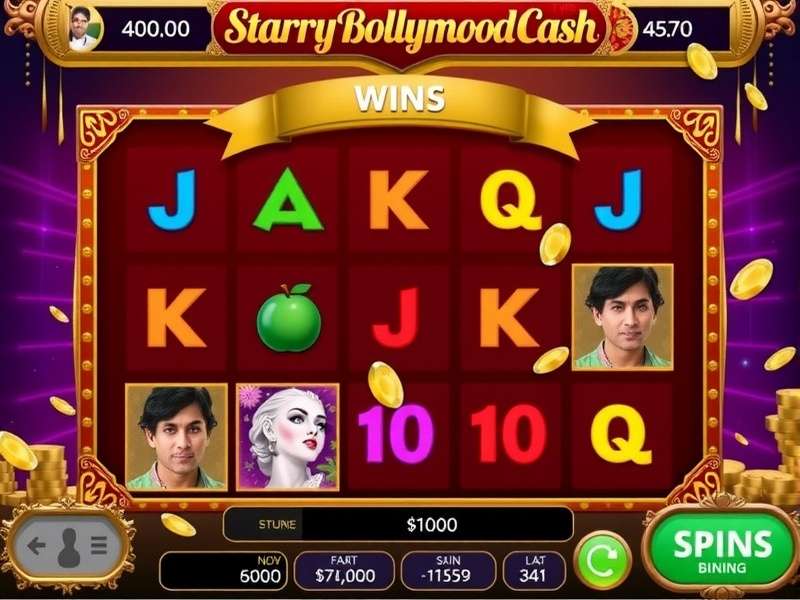 Starry Bollywood Cash Game Interface