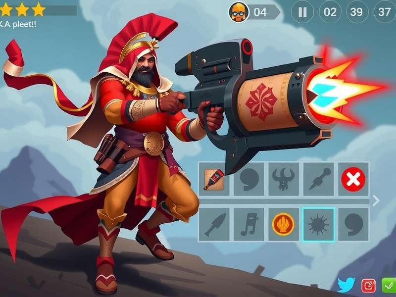 Desi Warrior Blaster strategy guide illustration