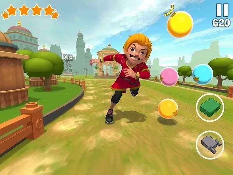 Happy Rasgulla Chase level progression showing different environments