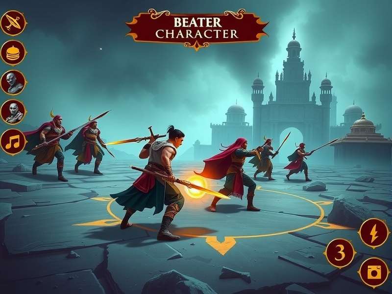 Maratha Battle Star gameplay screenshot showing warriors in combat