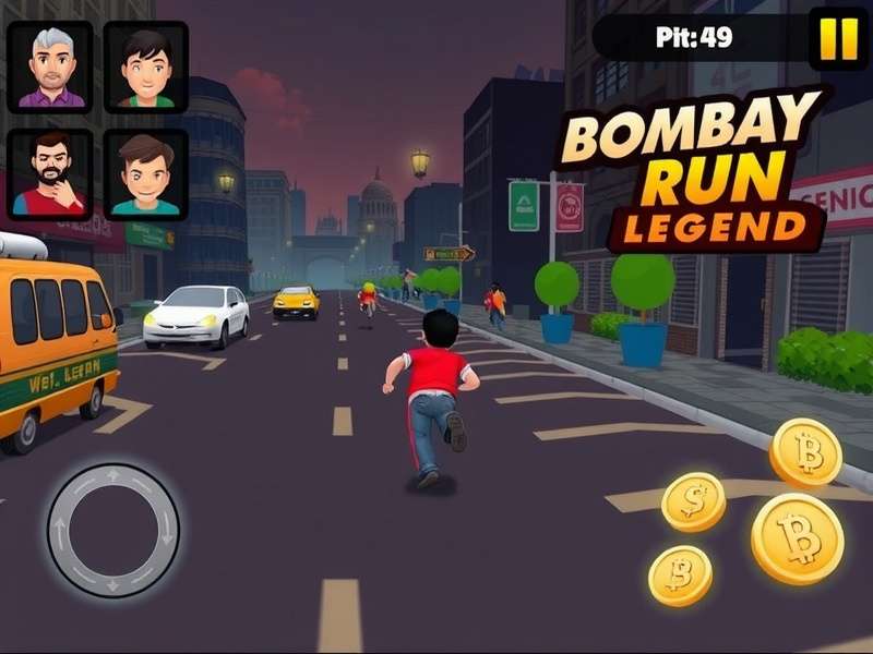 Bombay Run Legend character selection screen showing multiple playable characters