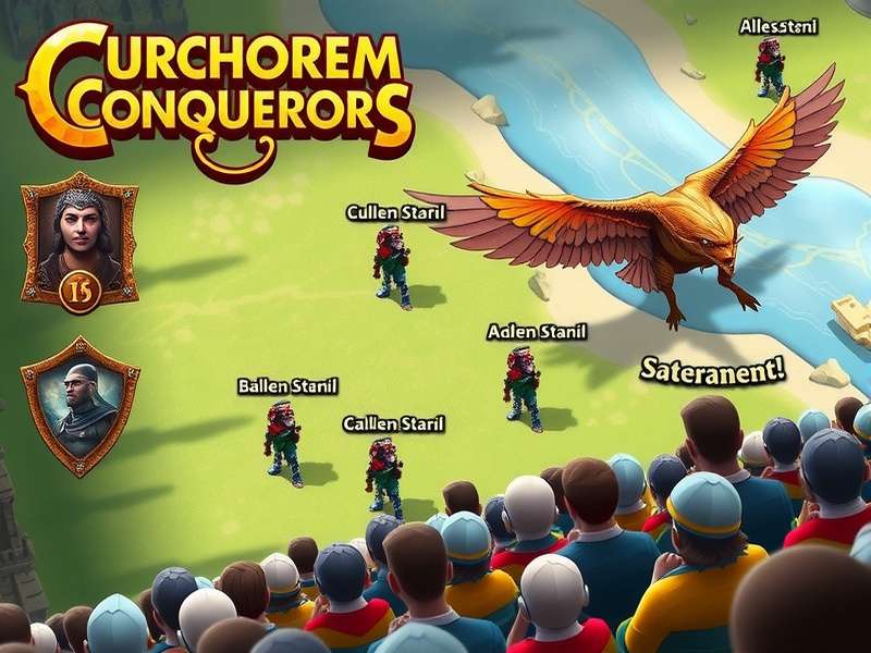 Curchorem Conquerors gameplay screenshot showing strategic battle interface