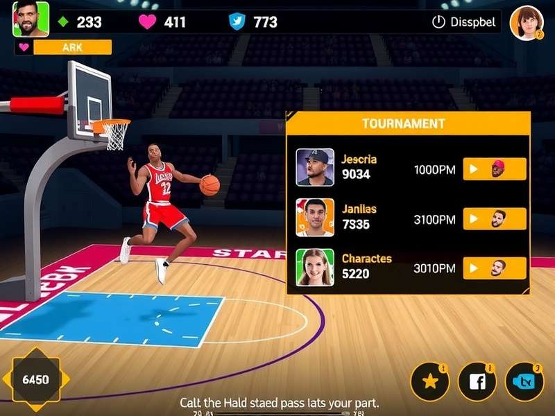 Slam Dunk Star tournament mode interface
