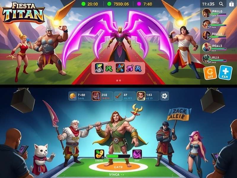Fiesta Titan gameplay showcasing vibrant visuals and character design