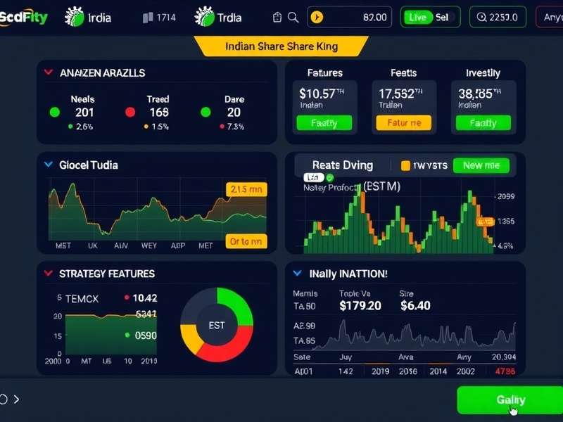 Indian Share King features showcase including charts and analytics