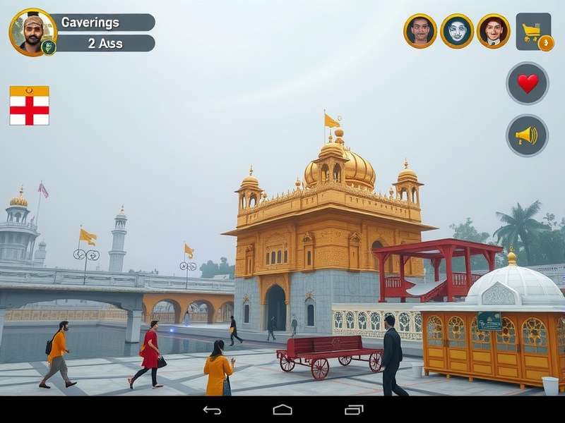 Amritsar Temple Quest gameplay showing Golden Temple environment