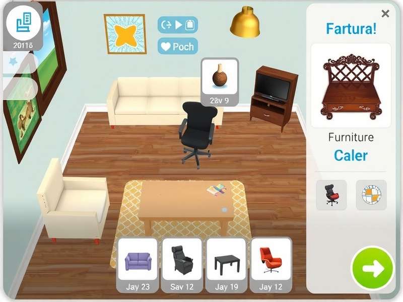 Furniture arrangement challenges in Furniture Frenzy