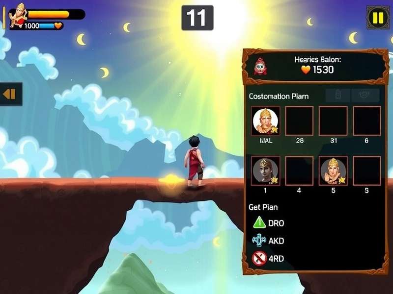 Ganesha S Sacred Run gameplay screenshot showing character and environment