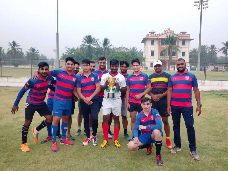 Indore Rugby Warriors team in action during a match