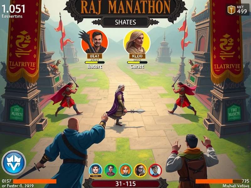 Fantasy Raj Marathon strategy session with multiple players
