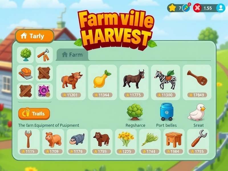 Farm Ville Power Harvest resource management interface