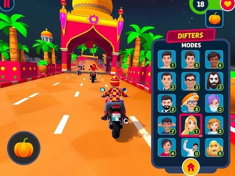 Spicy Sprint Challenge character selection screen showing diverse roster