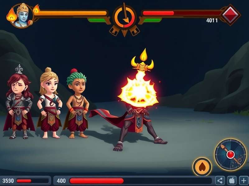 Shiva Epic Journey gameplay screenshot showing divine combat