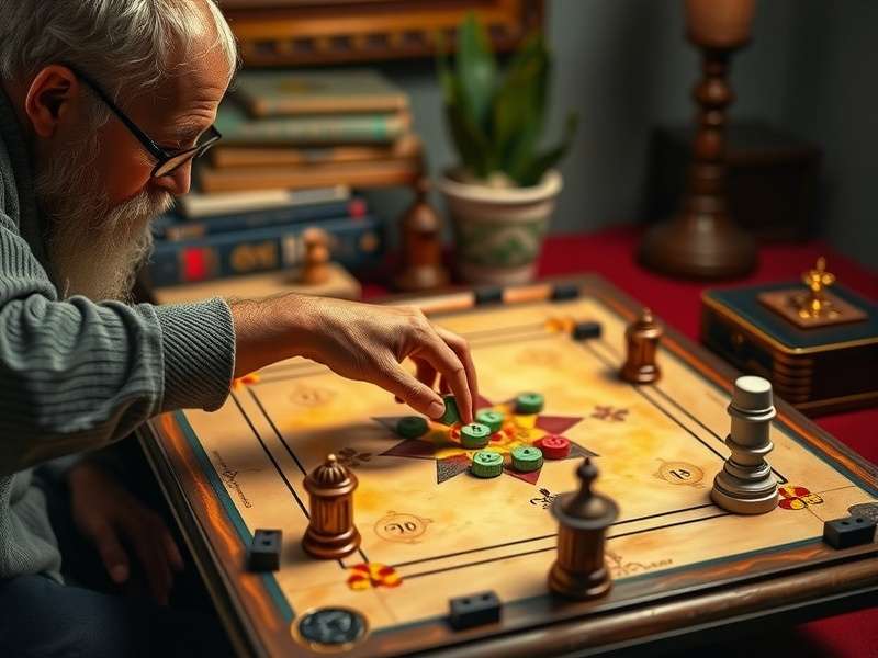 Professional carrom player executing advanced shot