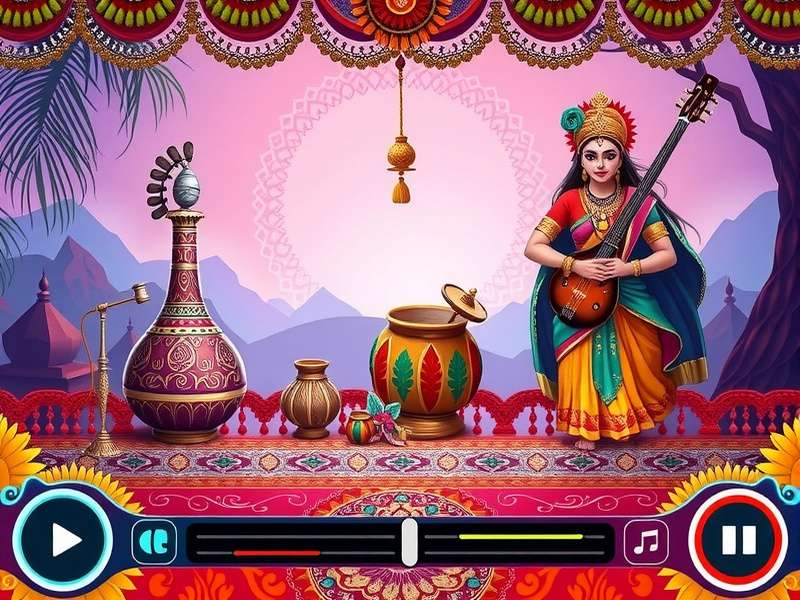 Santoor Sparkle Sage character design showcasing Indian cultural elements