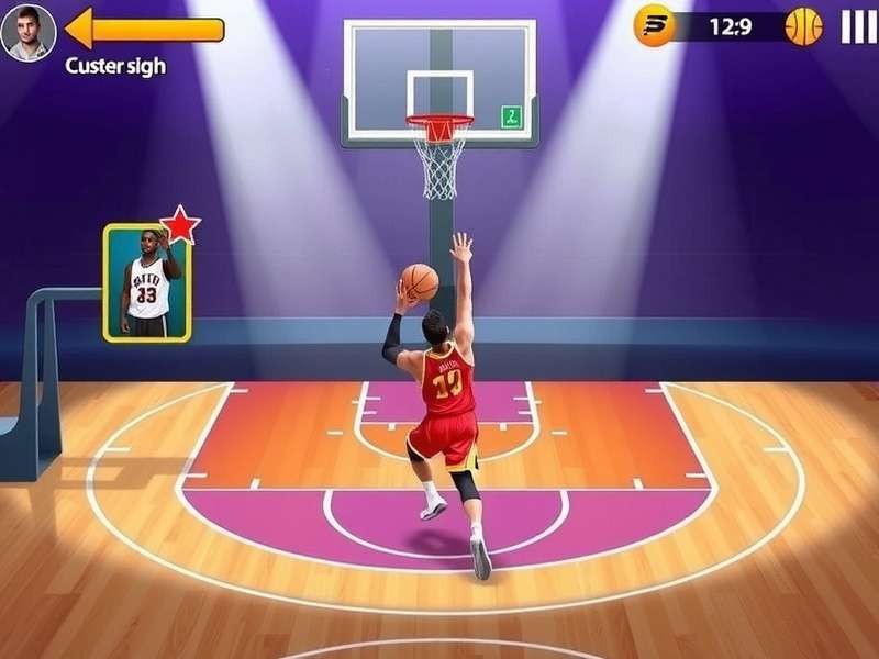 Slam Dunk Star gameplay screenshot showing basketball action