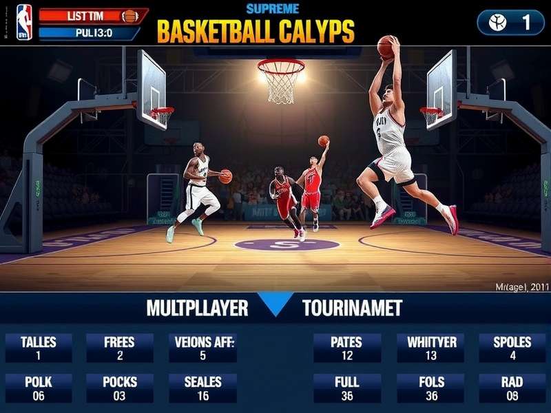 Slam Dunk Supreme multiplayer tournament interface
