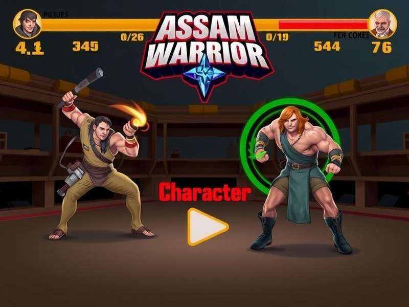 Assam Combat Warrior gameplay screenshot showing characters in combat