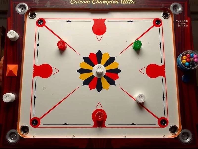Carrom pieces arrangement at game start