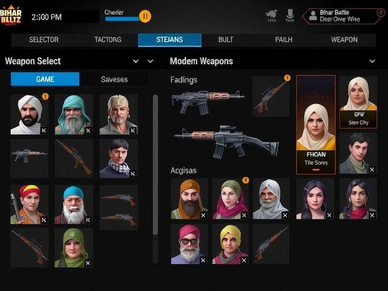 Bihar Battle Blitz character roster showing diverse avatars