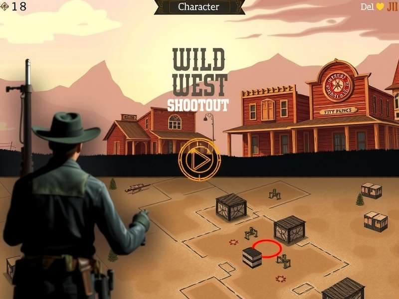Wild West Shootout character selection screen