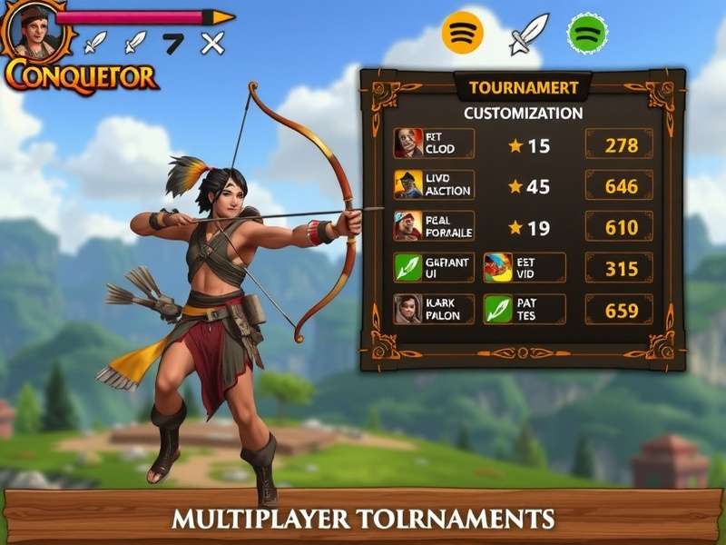 Indian Arrow Conqueror multiplayer tournament interface