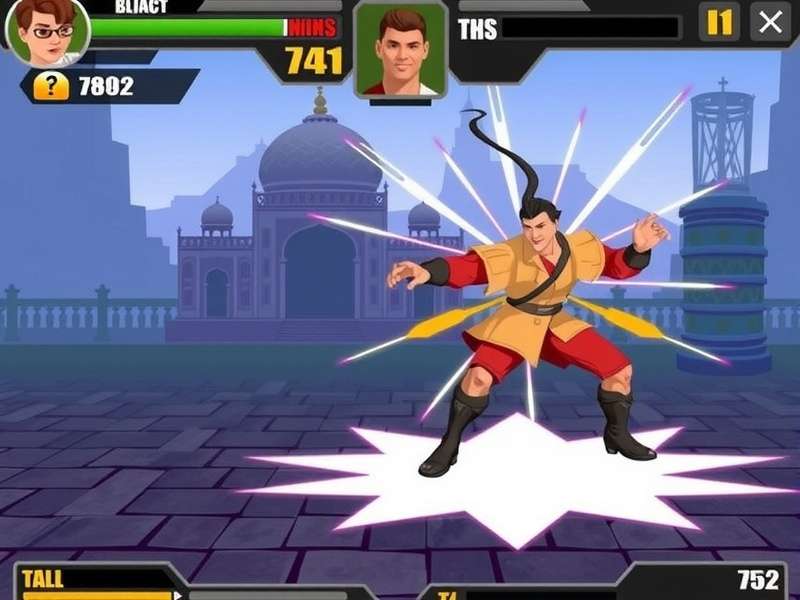 Delhi Smash Pro gameplay screenshot showing character action