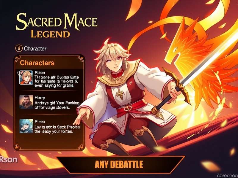 Epic Battle Scene from Sacred Mace Legend